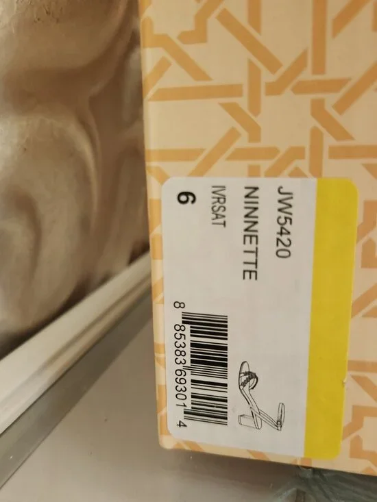 Jewel By Badgley Mischka "Ninnette" Ivory Satin Pearl Sandals. NIB. Size 6 - Picture 3 of 10